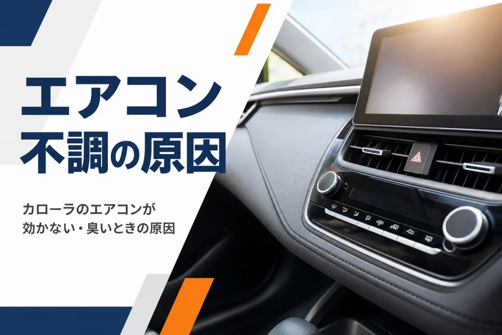 夏の日差しが入る車内のエアコン吹き出し口