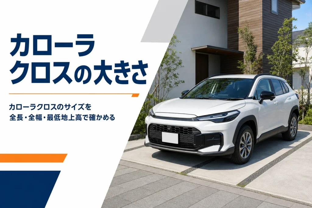 住宅の駐車場に停まっているカローラクロス