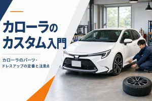 エアロパーツを付けたカローラスポーツ