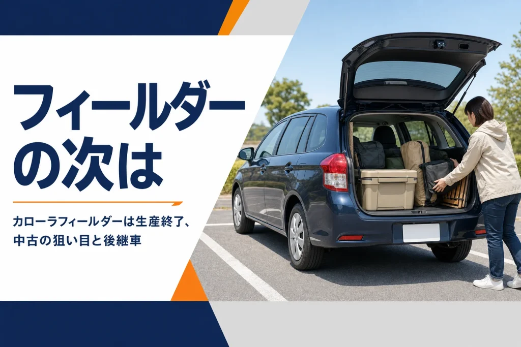リアゲートを開けたコンパクトなステーションワゴン