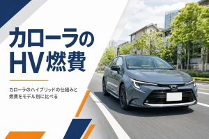 郊外の道路を走るカローラ ツーリングのハイブリッド車