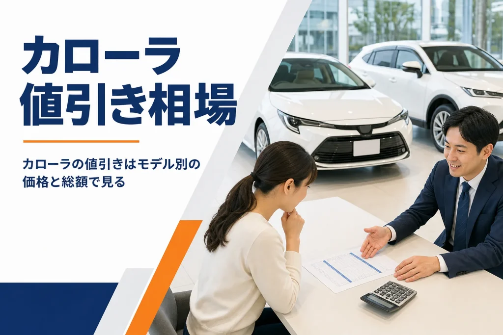 カローラの商談テーブルに置かれた見積書と電卓