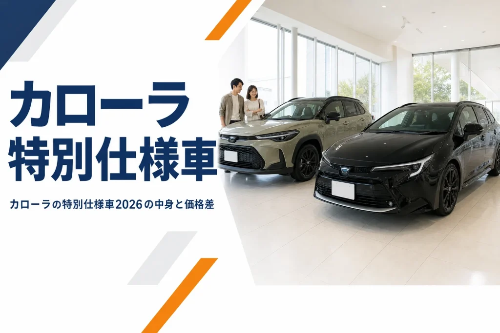 ショールームに並ぶカローラツーリングとカローラクロス
